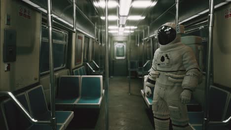 Astronaut-Inside-of-the-old-non-modernized-subway-car-in-USA
